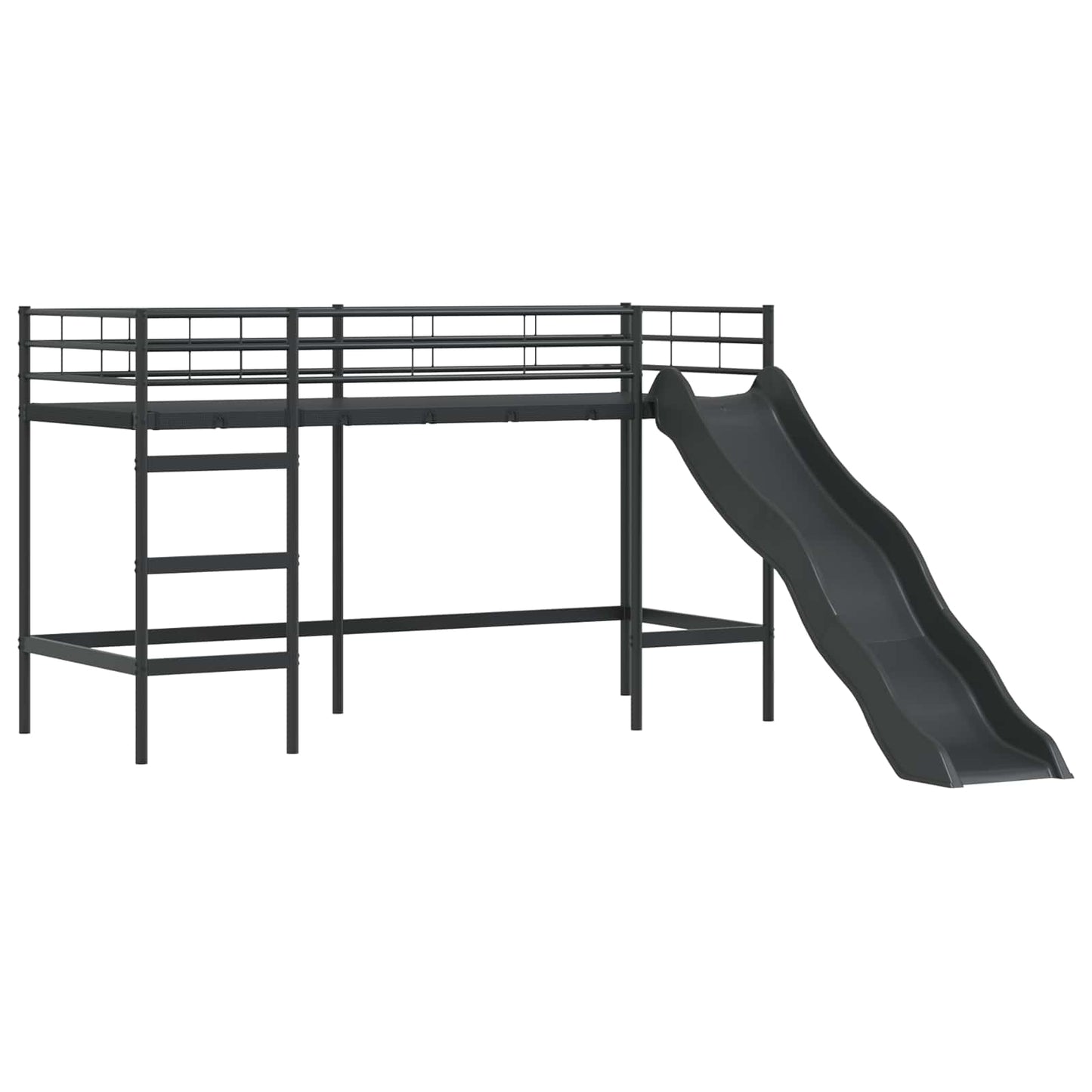 Struttura del letto loft per bambini Nero e Blu 75 x 190 cm | homemem39