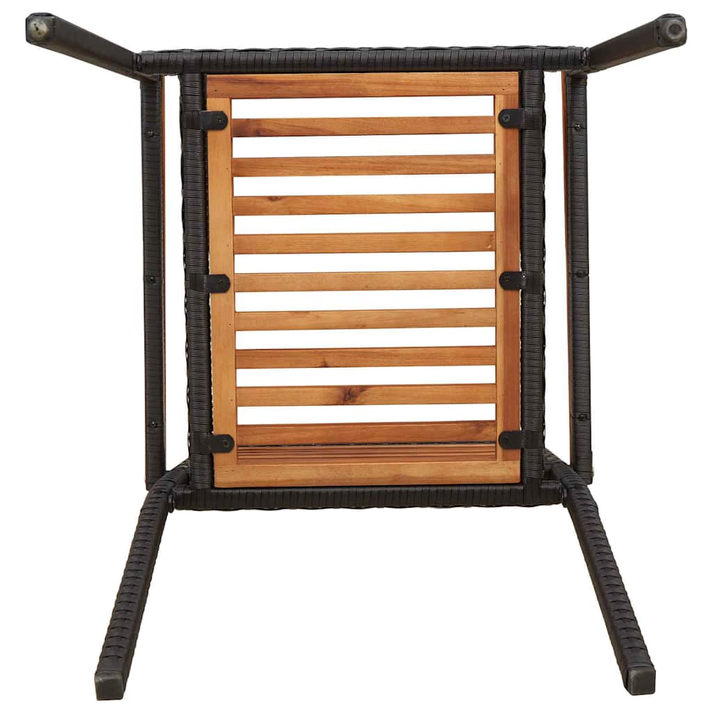 Sedie impilabili da giardino 4 pcs Marrone e Nero