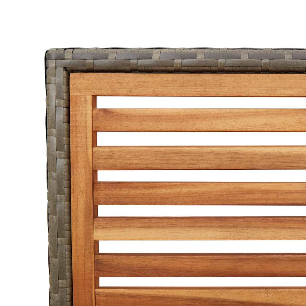 Sedie impilabili da giardino 4 pcs Marrone e Grigio