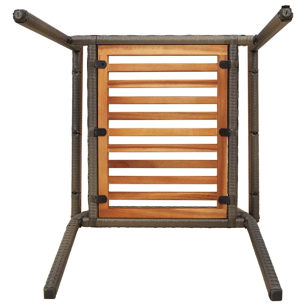 Sedie impilabili da giardino 4 pcs Marrone e Grigio