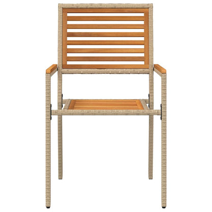 Sedie impilabili da giardino 4 pcs Marrone e Beige