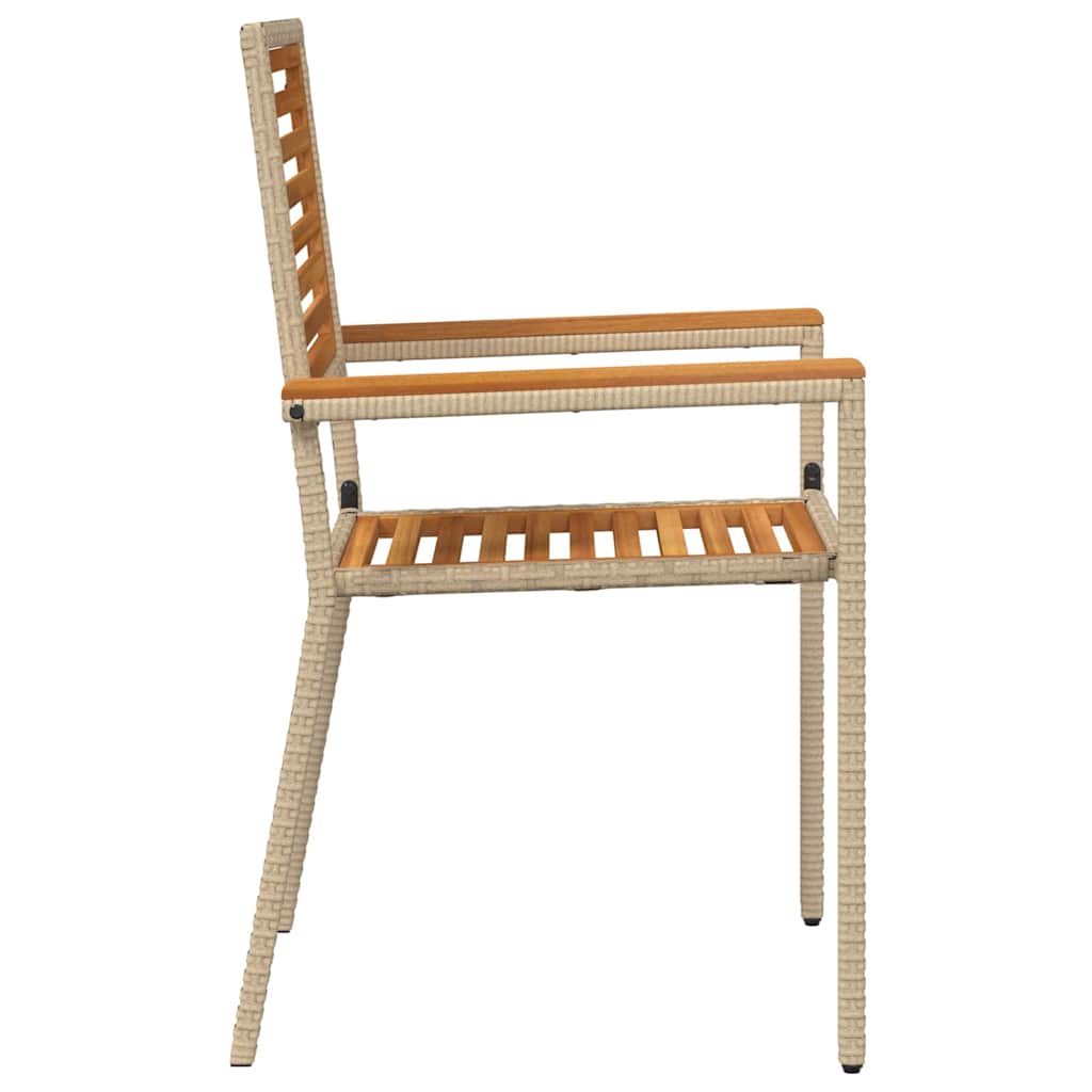 Sedie impilabili da giardino 4 pcs Marrone e Beige