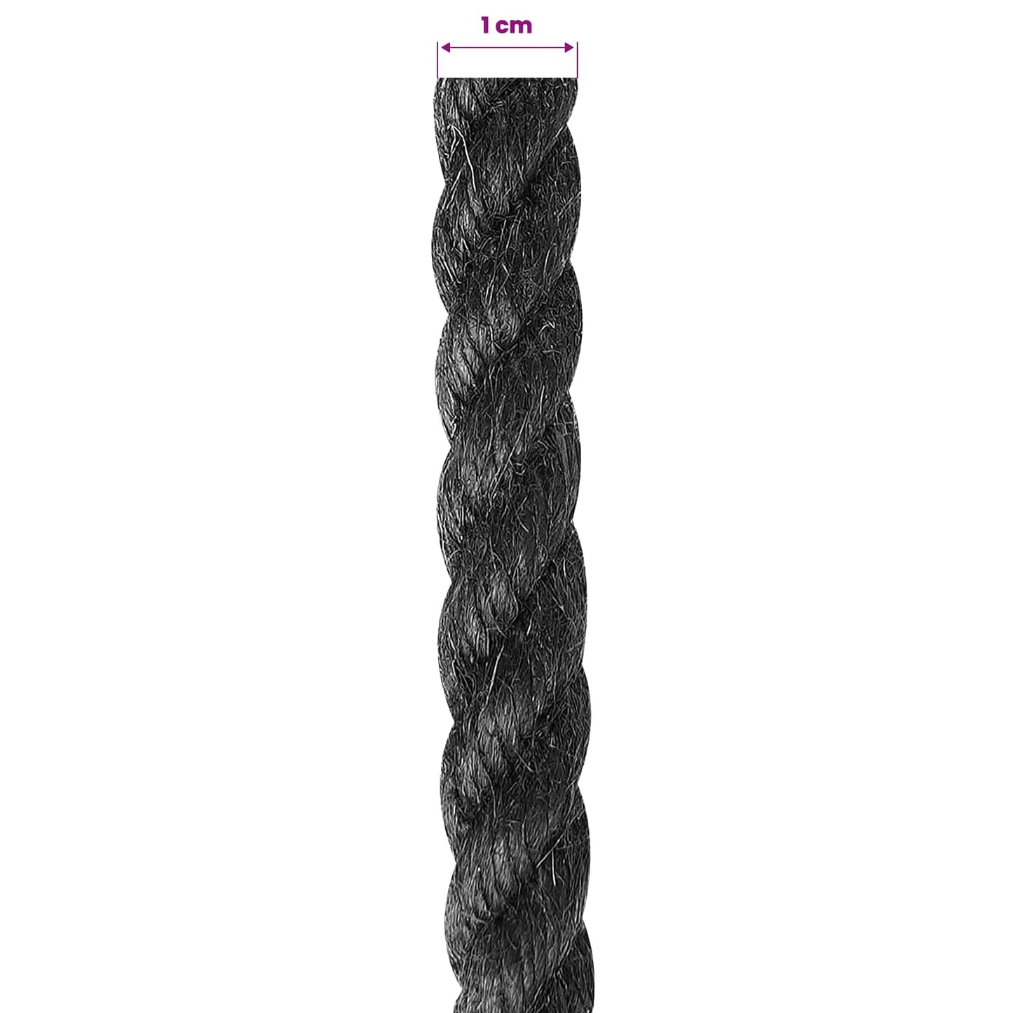 Corda di Juta 10 Nero 100% juta Tossa | homemem39