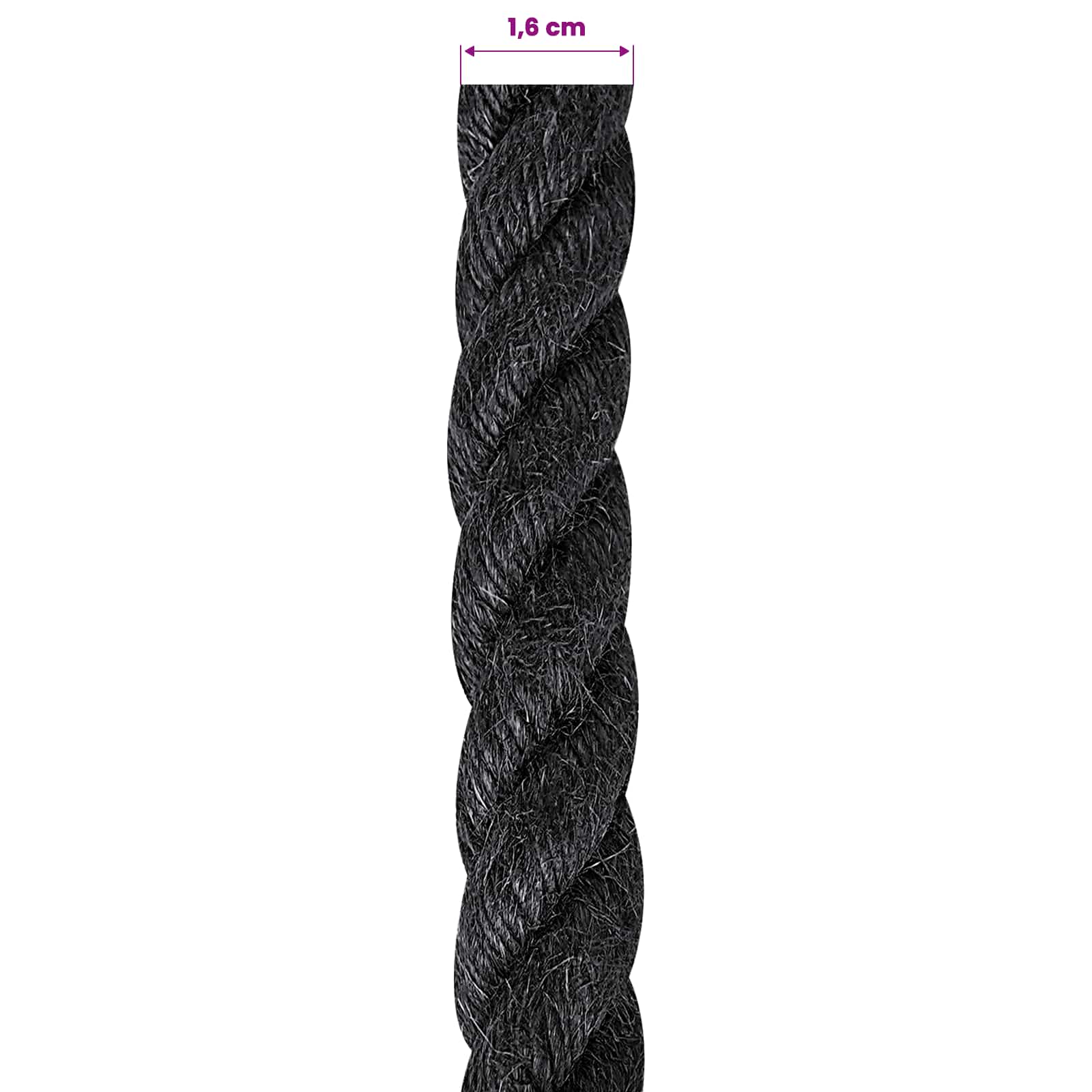 Corda di Juta 16 Nero 100% juta Tossa | homemem39