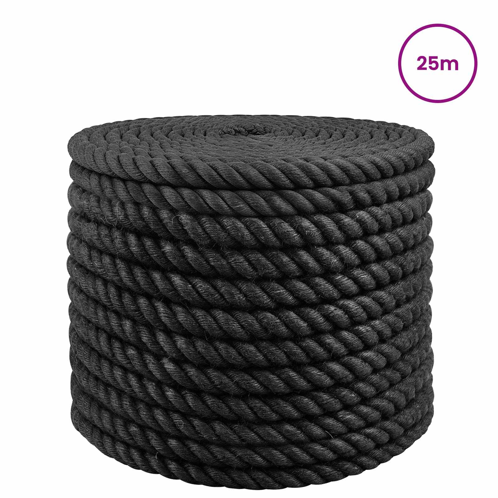 Corda di Juta 20 Nero 100% juta Tossa | homemem39