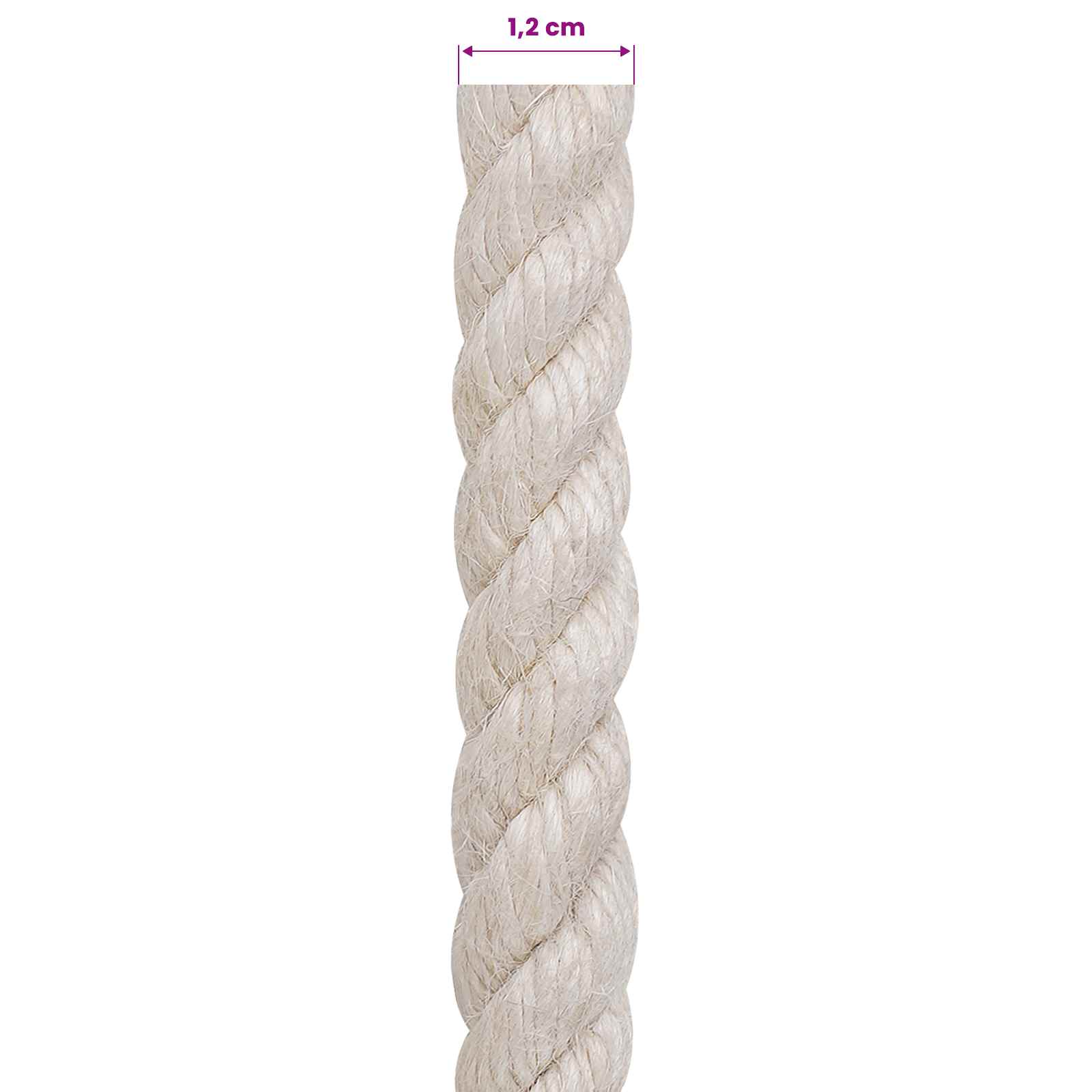 Corda di Juta 12 Bianco 100% juta Tossa | homemem39