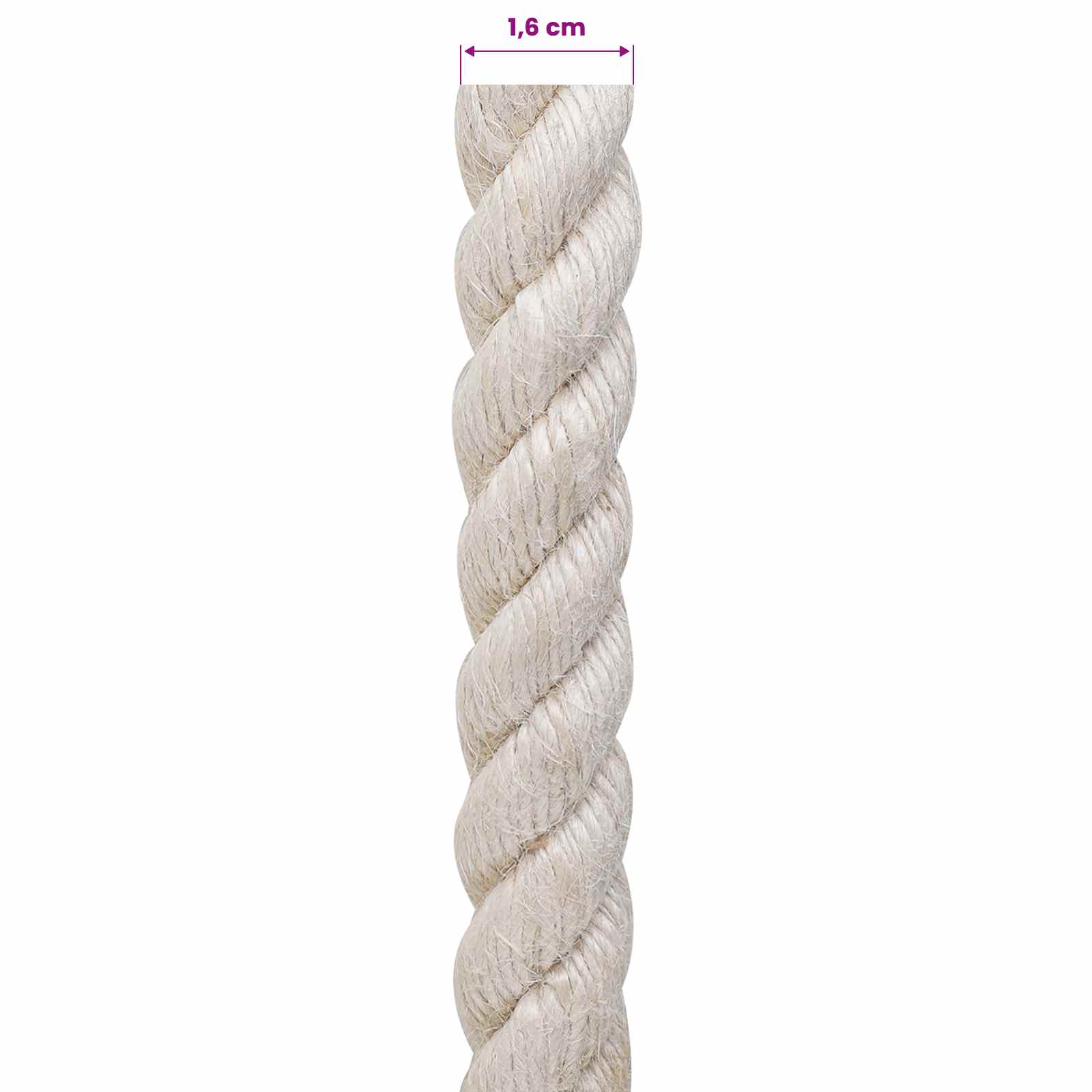 Corda di Juta 16 Bianco 100% juta Tossa | homemem39