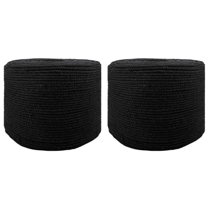 Corda 2 pcs Nero Cotone | homemem39