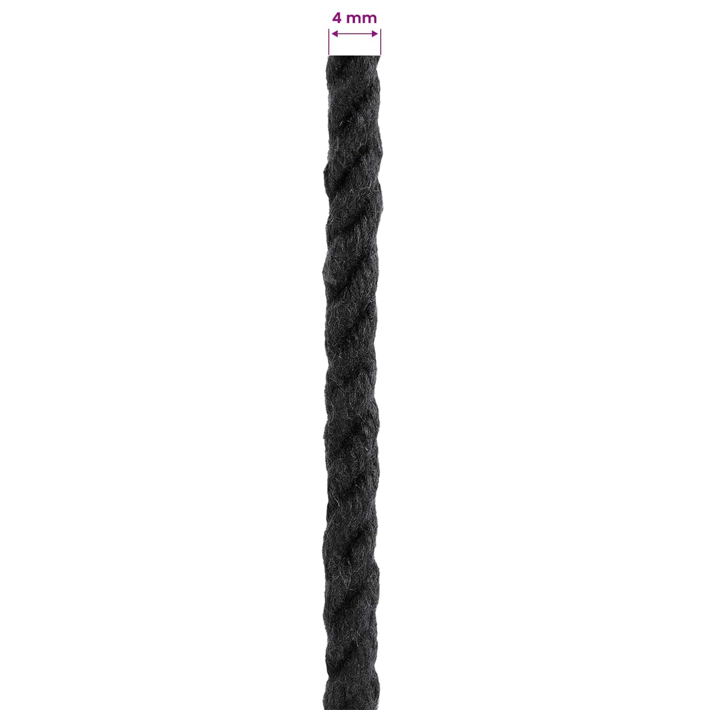 Corda Nero 0,4 x 0,4 x 10000 cm Cotone | homemem39