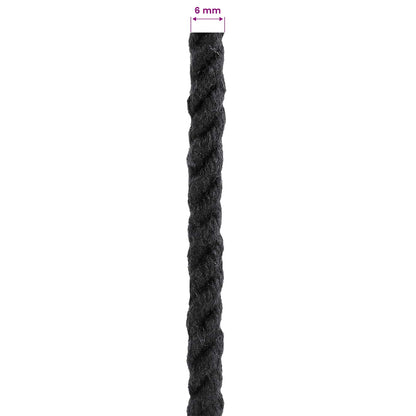 Corda Nero 0,6 x 0,6 x 25000 cm Cotone | homemem39