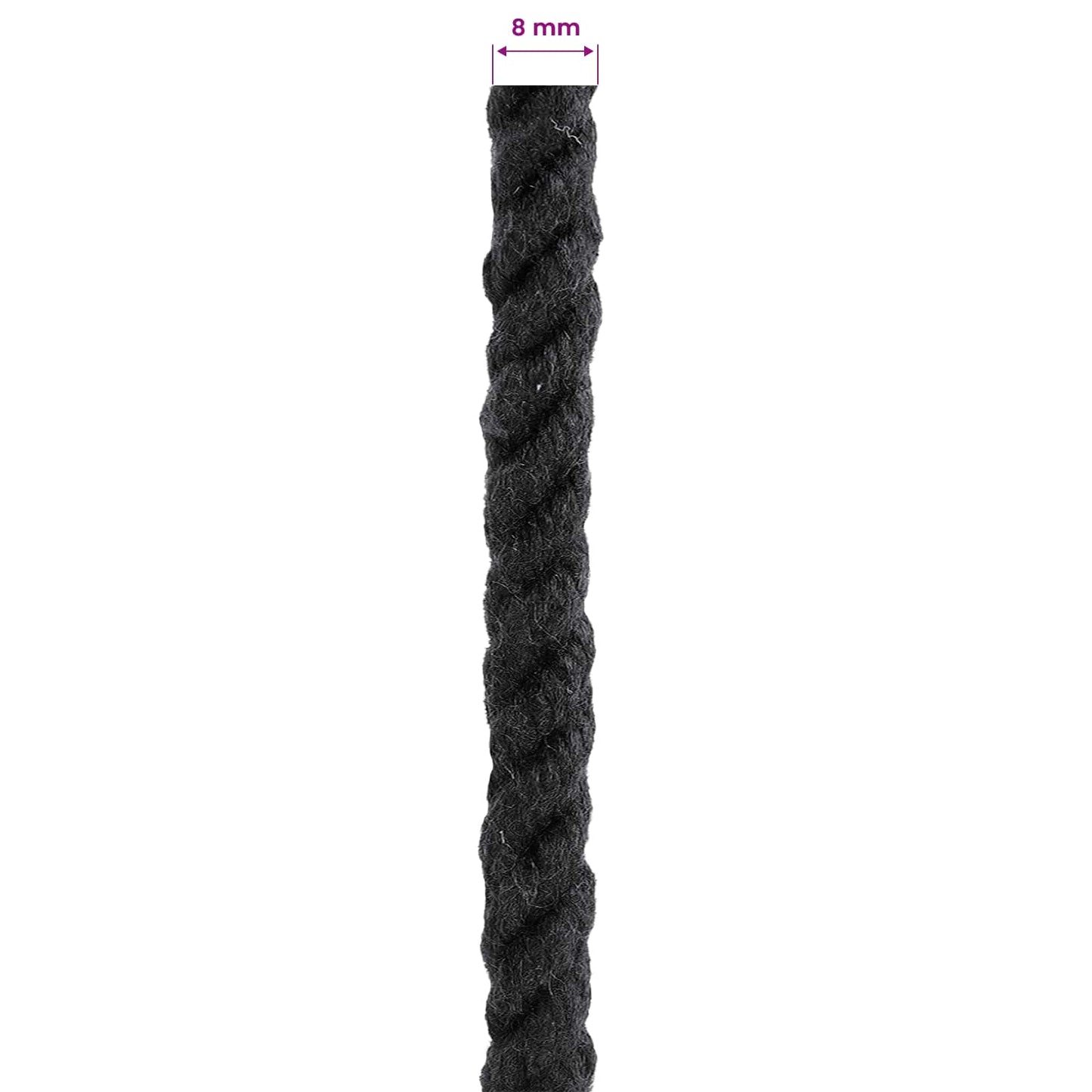 Corda Nero 0,8 x 0,8 x 25000 cm Cotone | homemem39