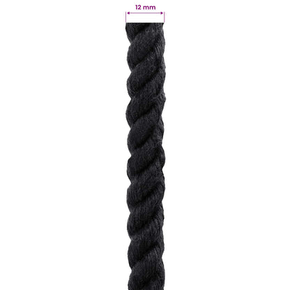 Corda Nero 1,2 x 1,2 x 10000 cm Cotone | homemem39