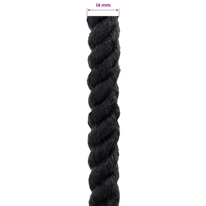 Corda Nero 1,4 x 1,4 x 25000 cm Cotone | homemem39