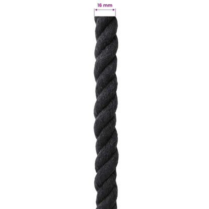 Corda Nero 1,6 x 1,6 x 10000 cm Cotone | homemem39