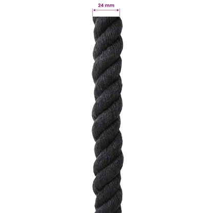 Corda Nero 2,4 x 2,4 x 2500 cm Cotone | homemem39