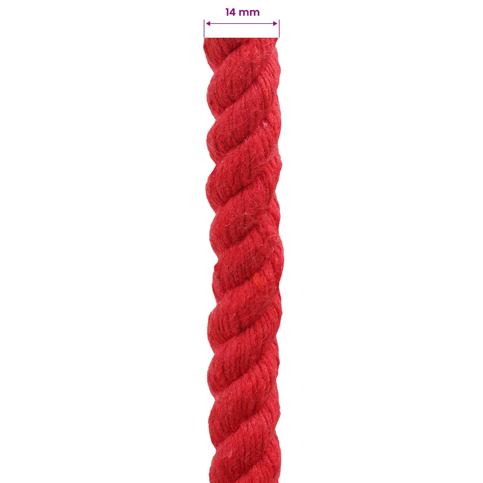 Corda Rosso 1,4 x 1,4 x 25000 cm Cotone | homemem39