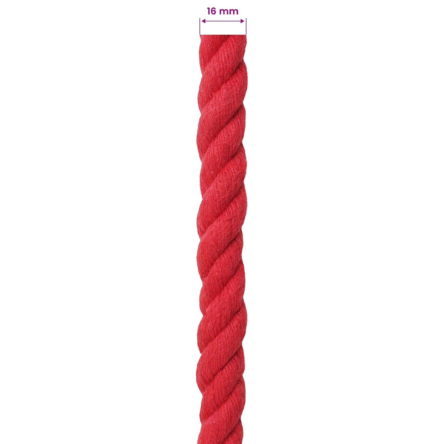 Corda Rosso 1,6 x 1,6 x 2500 cm Cotone | homemem39