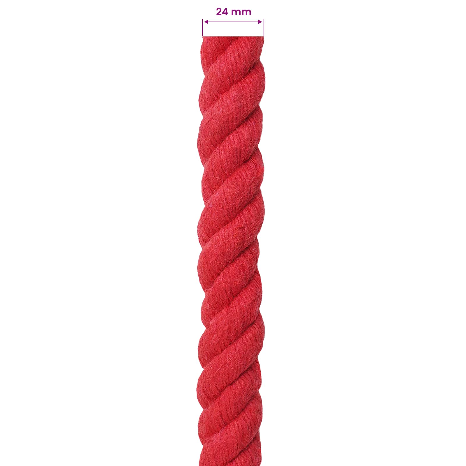 Corda Rosso 2,4 x 2,4 x 5000 cm Cotone | homemem39