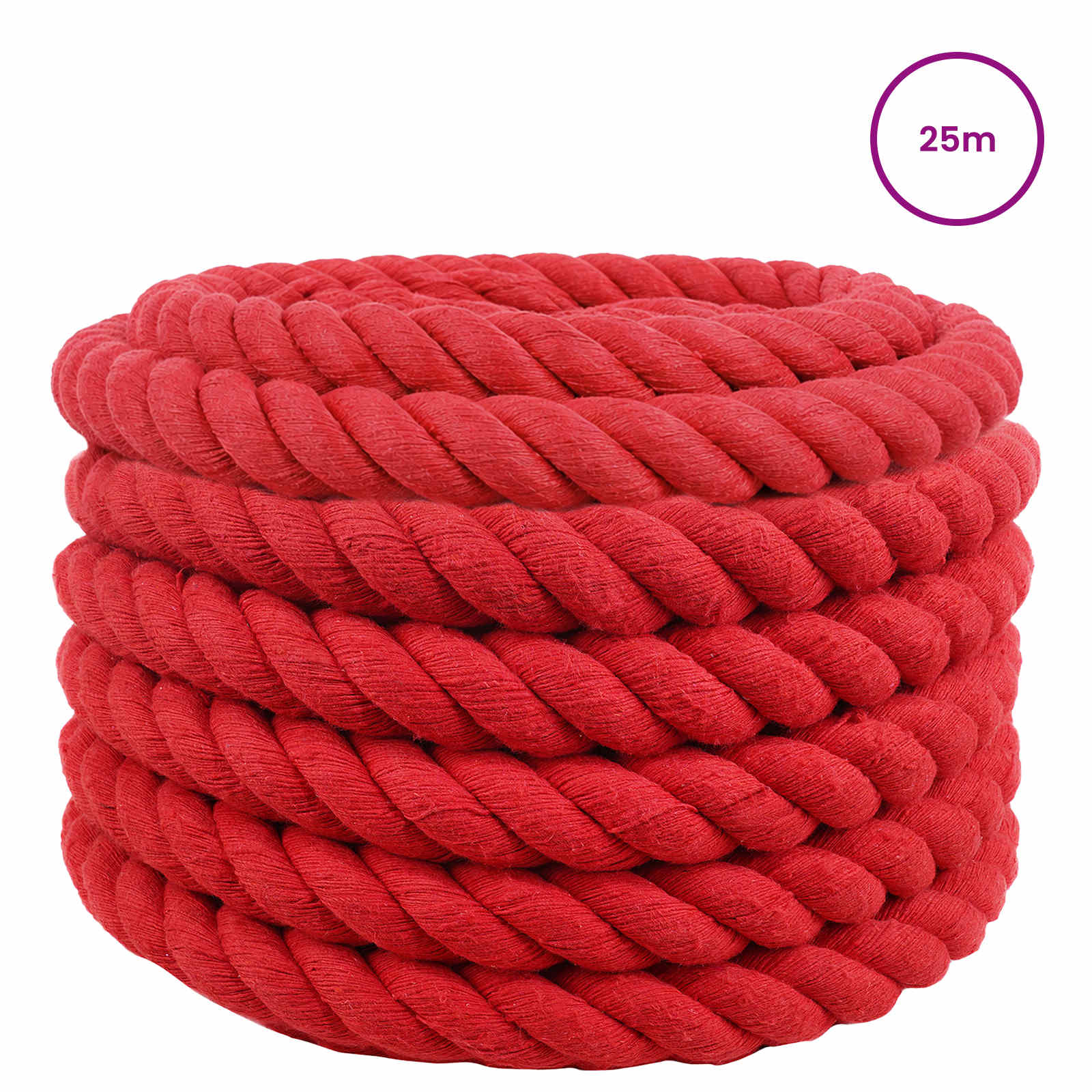 Corda Rosso 3 x 3 x 2500 cm Cotone | homemem39