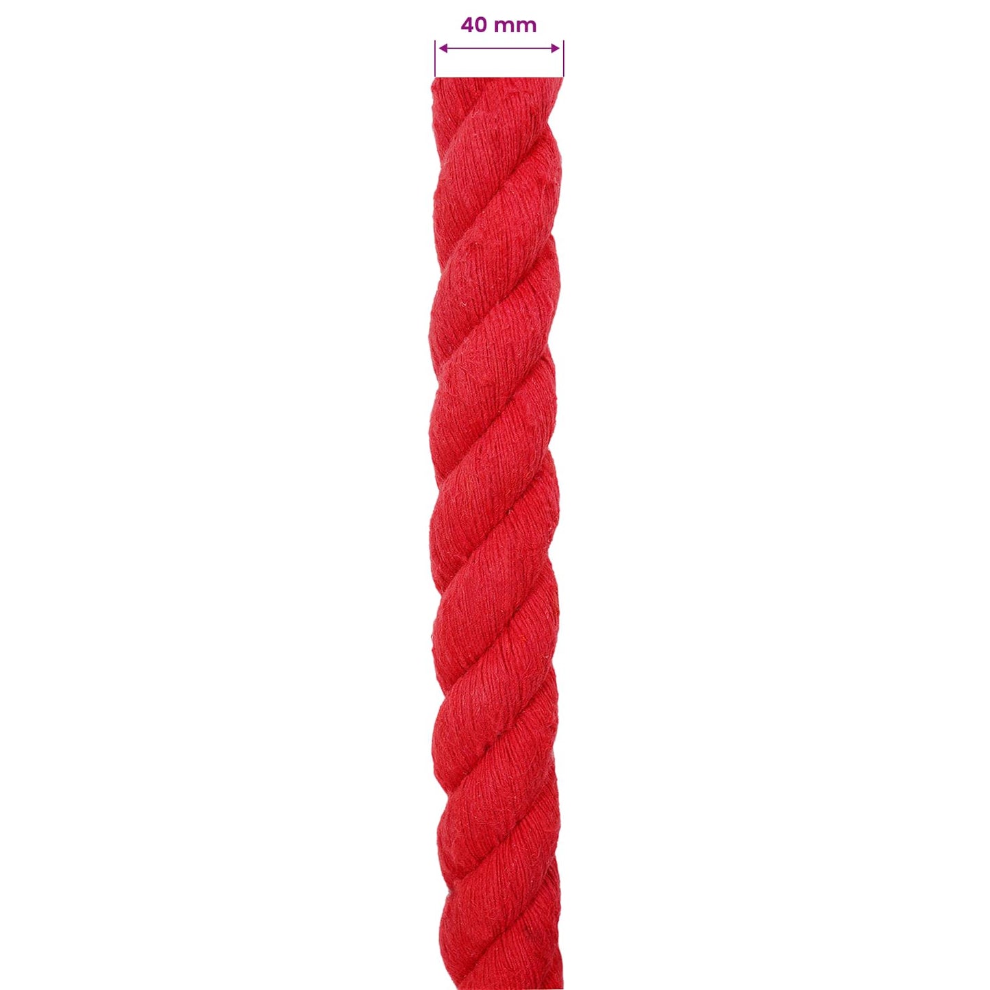 Corda Rosso 4 x 4 x 1000 cm Cotone | homemem39