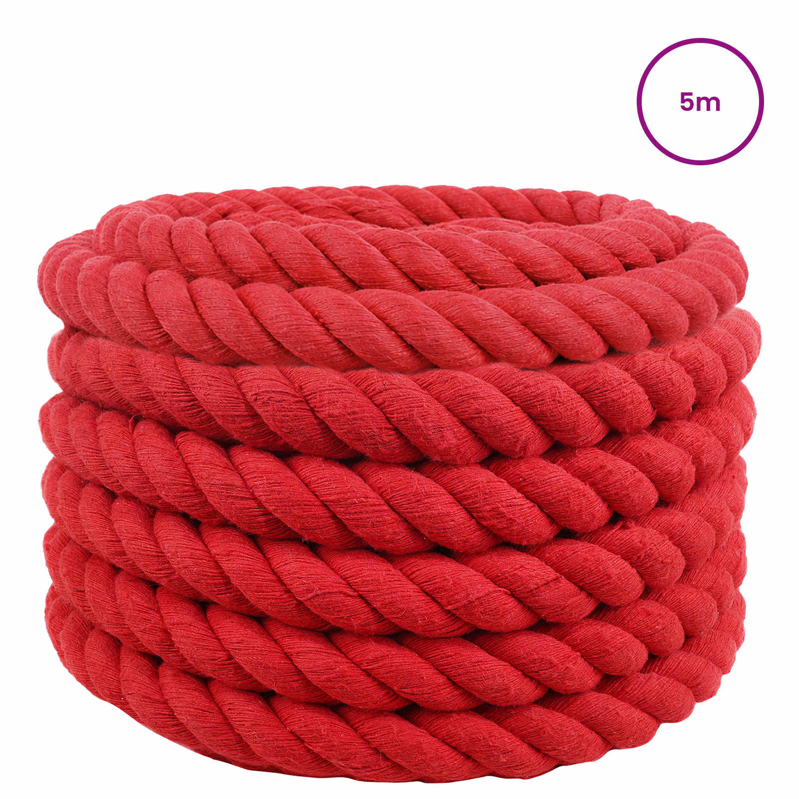 Corda Rosso 5 x 5 x 500 cm Cotone | homemem39