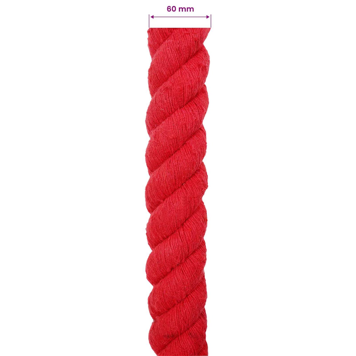 Corda Rosso 6 x 6 x 500 cm Cotone | homemem39