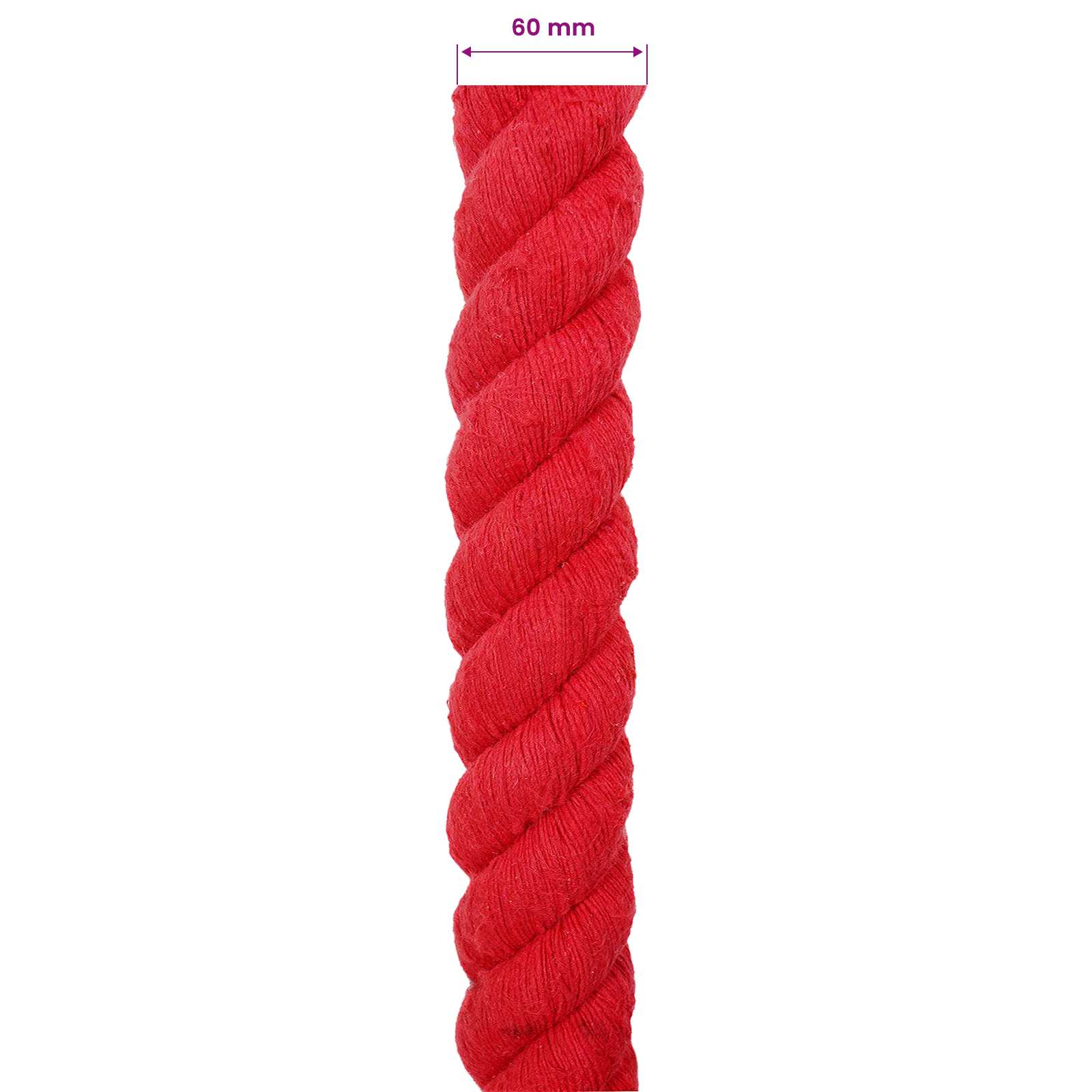 Corda Rosso 6 x 6 x 1000 cm Cotone | homemem39