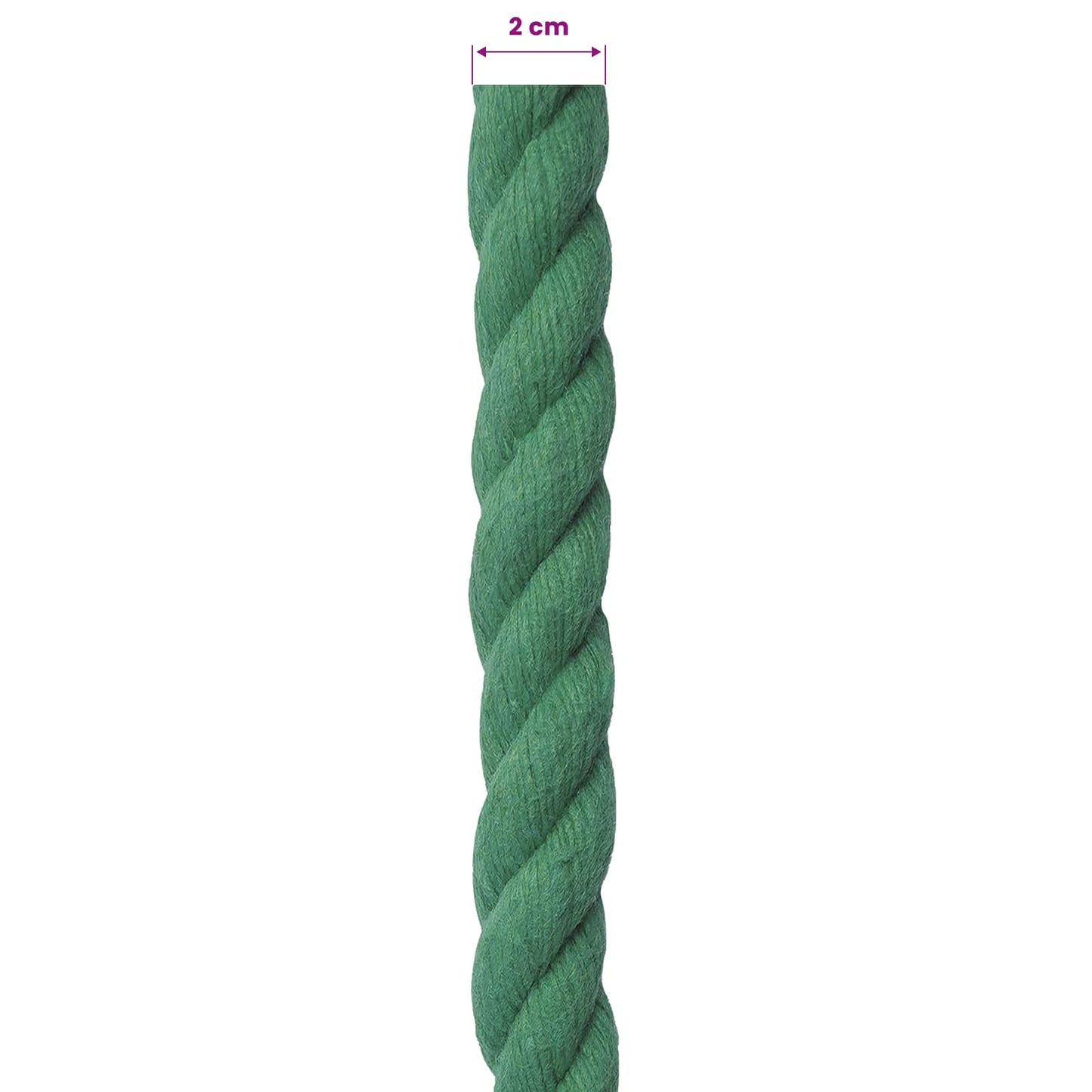Corda Verde 2 x 2 x 2500 cm Cotone | homemem39