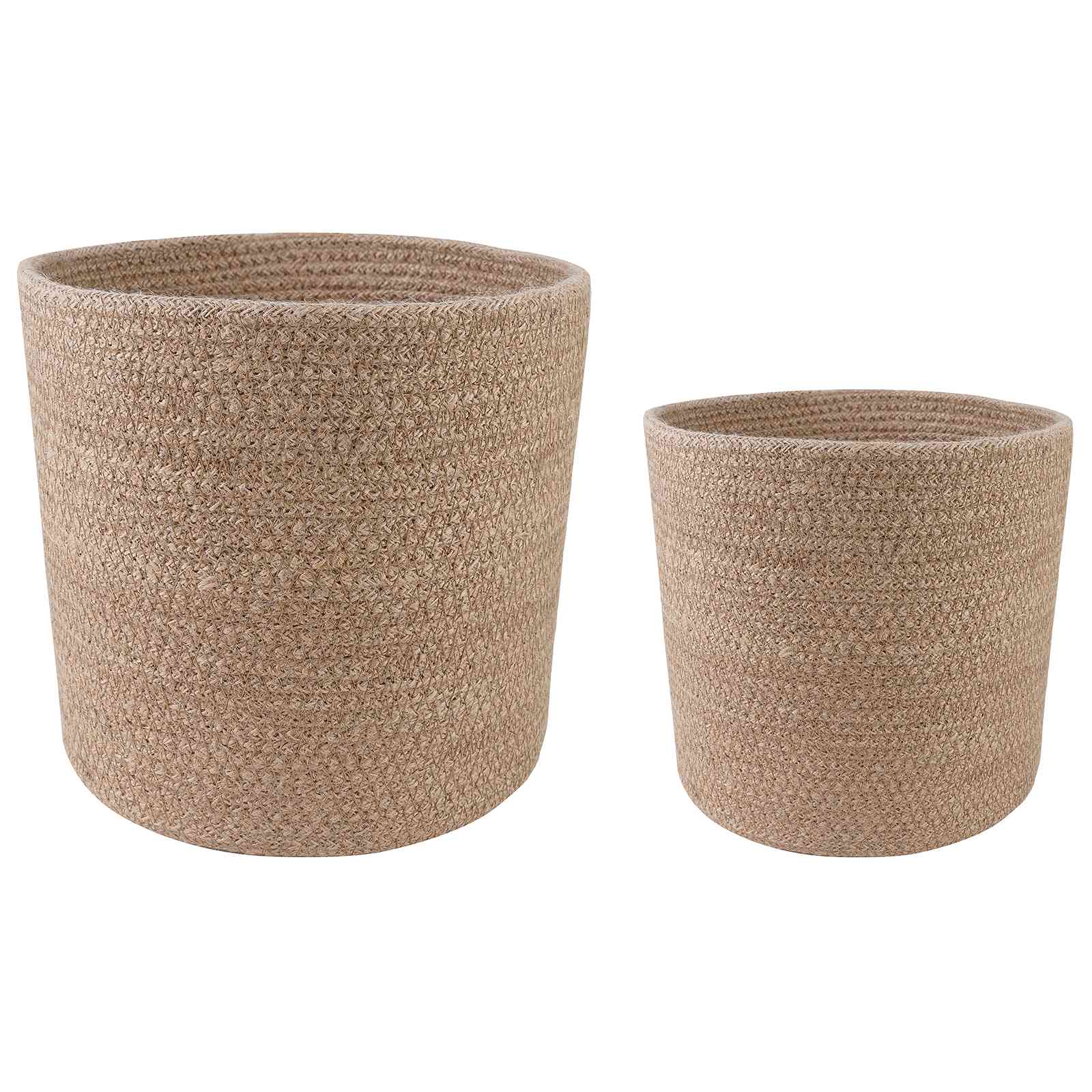 Set di Vasi per Piante 2 pcs Naturale Ø 28 x 28 cm | homemem39