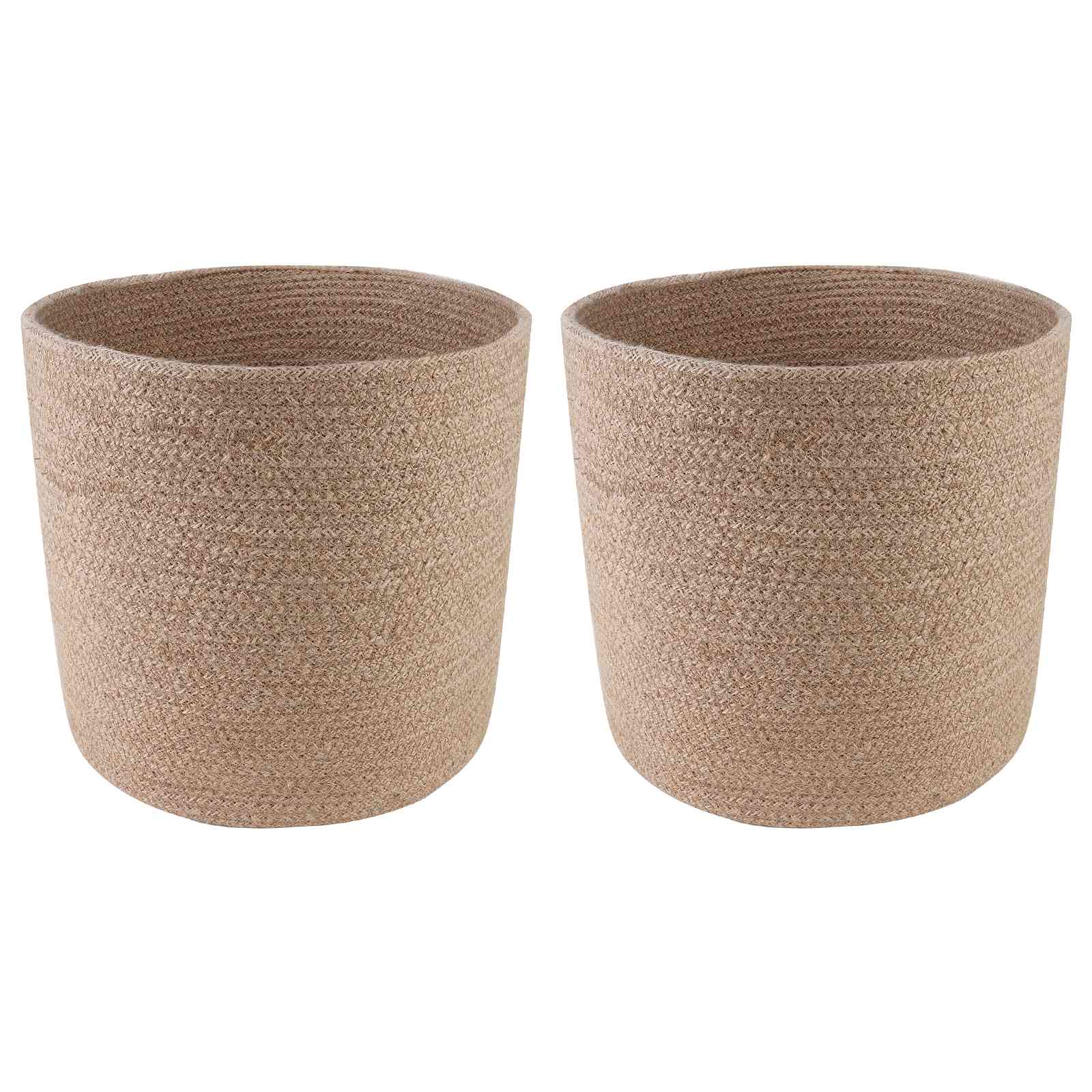Set di Vasi per Piante 2 pcs Naturale Ø 28 x 28 cm | homemem39