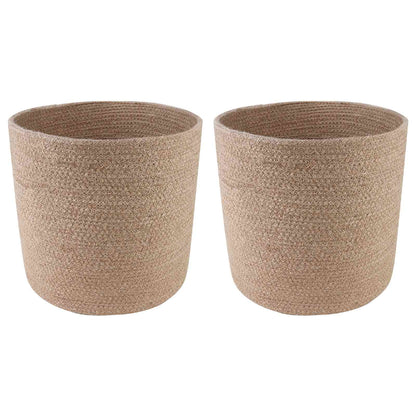 Set di Vasi per Piante 2 pcs Naturale Ø 28 x 28 cm | homemem39