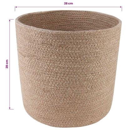 Set di Vasi per Piante 2 pcs Naturale Ø 28 x 28 cm | homemem39