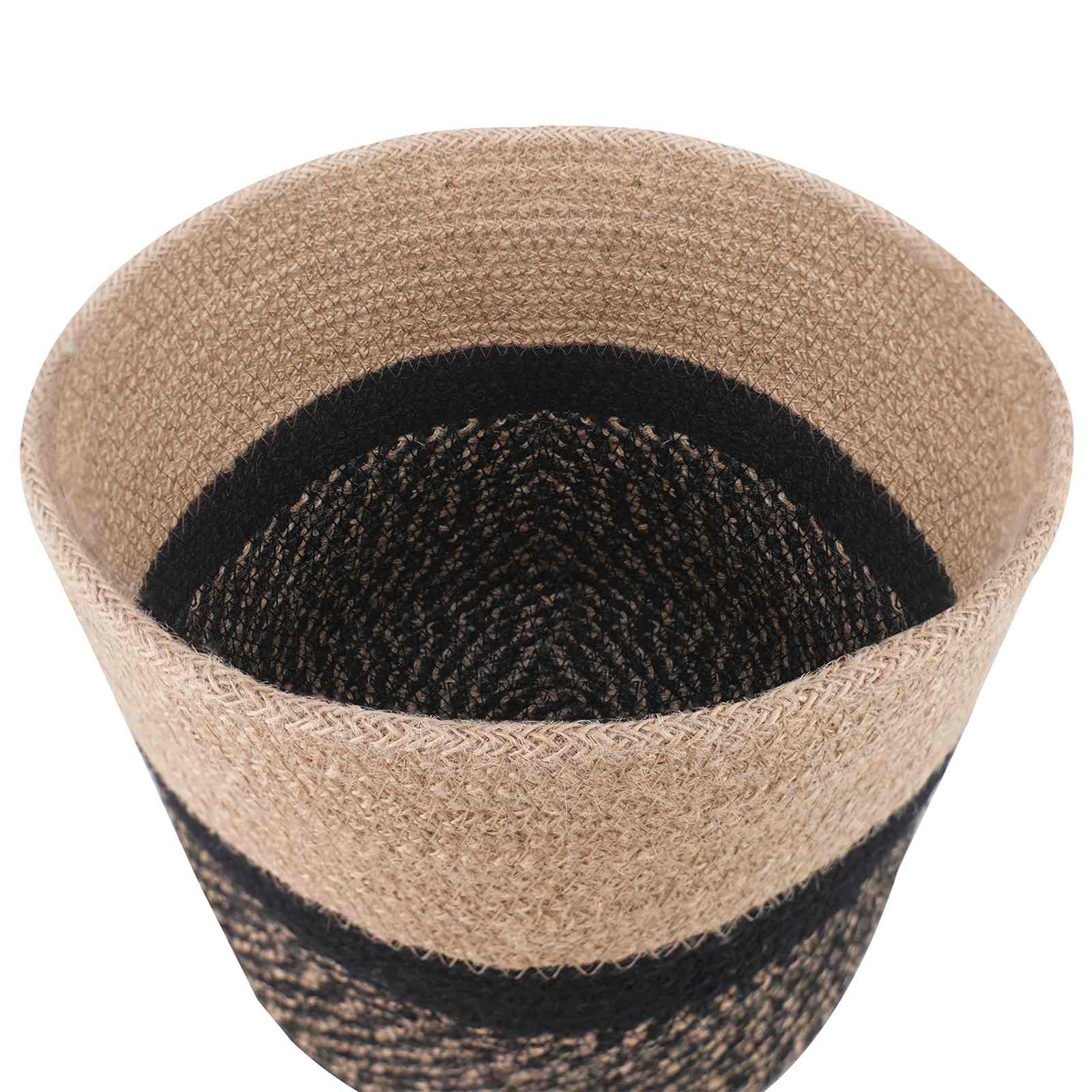 Set di Vasi per Piante 2 pcs Naturale e Nero Ø 28 x 28 cm | homemem39