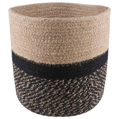 Set di Vasi per Piante 2 pcs Naturale e Nero Ø 28 x 28 cm | homemem39