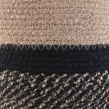 Set di Vasi per Piante 2 pcs Naturale e Nero Ø 28 x 28 cm | homemem39