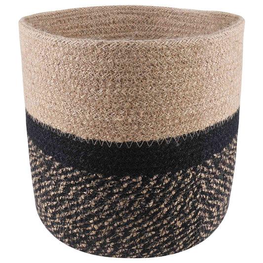 Set di Vasi per Piante 2 pcs Naturale e Nero Ø 21 x 21 cm | homemem39