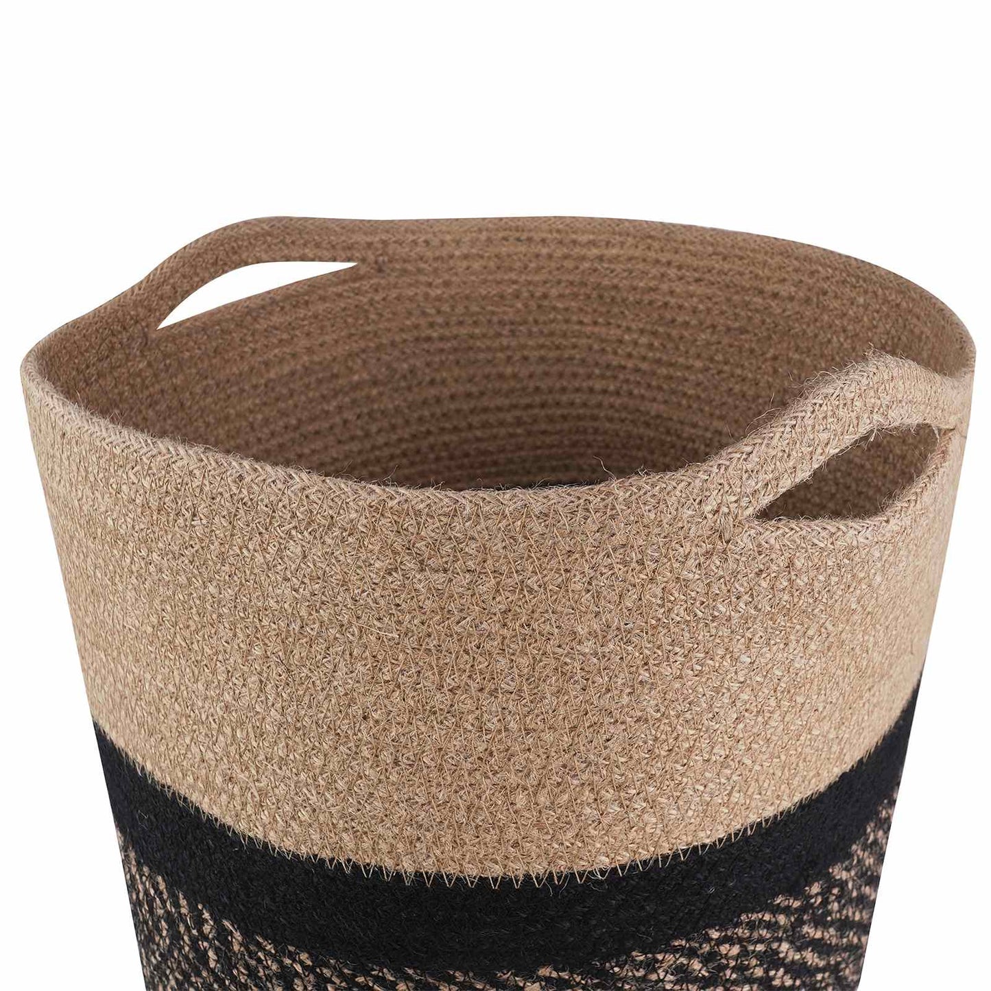 Set di Vasi per Piante 2 pcs Naturale e Nero Ø 28 x 28 cm | homemem39