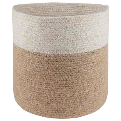 Set di Vasi per Piante 2 pcs Naturale e Bianco Ø 28 x 28 cm