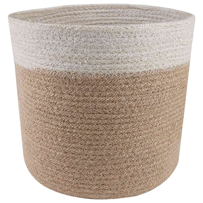 Set di Vasi per Piante 2 pcs Naturale e Bianco Ø 28 x 28 cm