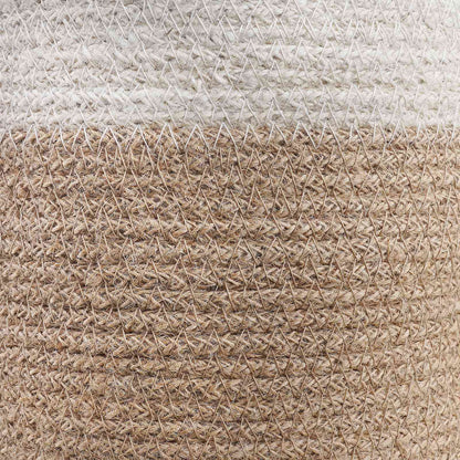 Set di Vasi per Piante 2 pcs Naturale e Bianco Ø 21 x 21 cm | homemem39