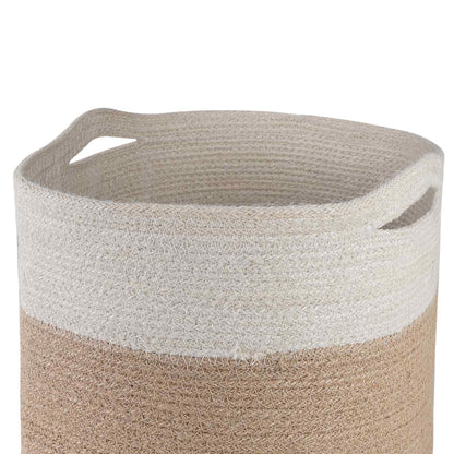 Set di Vasi per Piante 2 pcs Naturale e Bianco Ø 28 x 28 cm | homemem39
