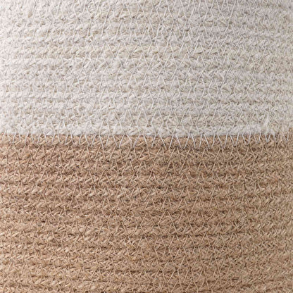 Set di Vasi per Piante 2 pcs Naturale e Bianco Ø 28 x 28 cm | homemem39