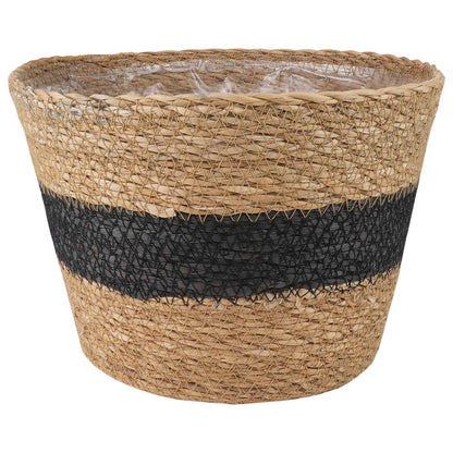 Cesti per piante in erba marina 3 pcs Naturale e Nero | homemem39