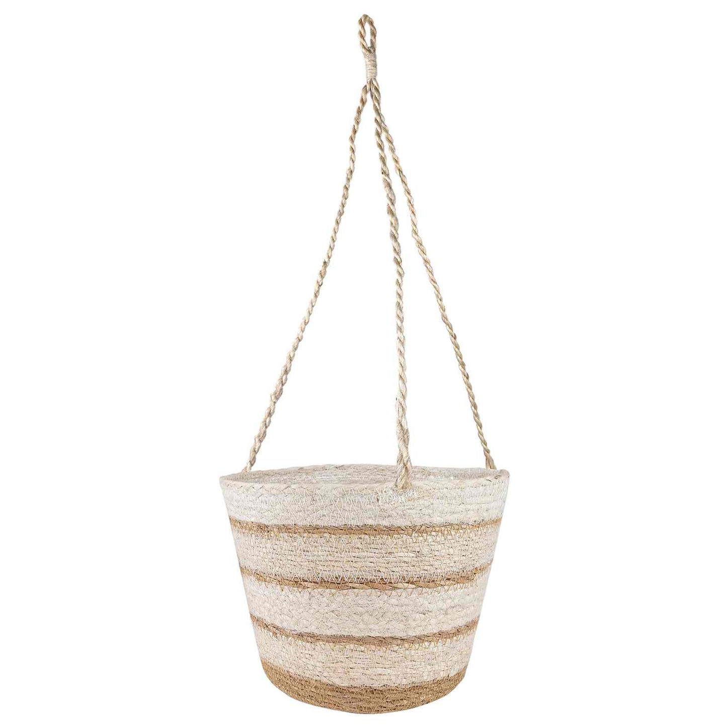 Cesti per piante in erba marina 3 pcs Naturale, Bianco e Beige | homemem39