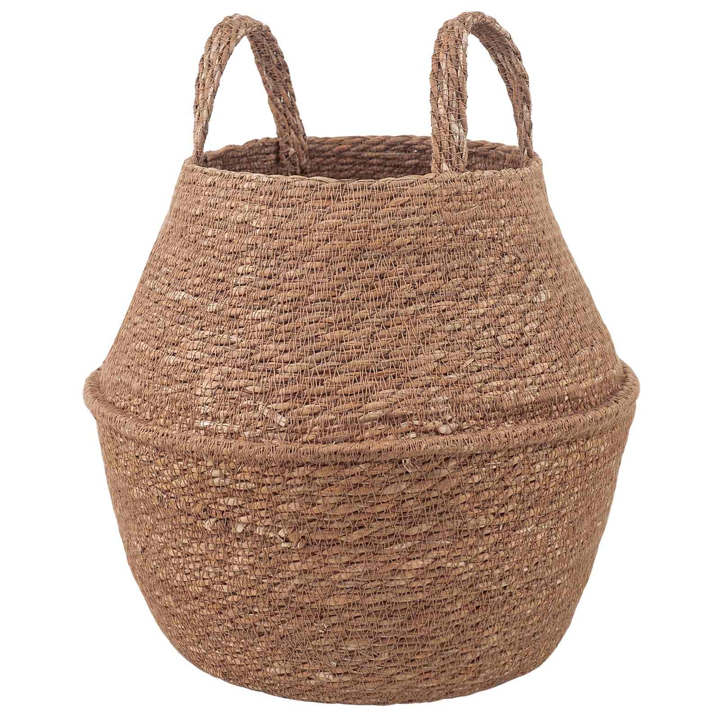Vaso da fiori con manici Naturale Ø 22 x 20 cm 100% Erba marina | homemem39