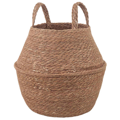 Vaso da fiori con manici Naturale Ø 22 x 20 cm 100% Erba marina | homemem39