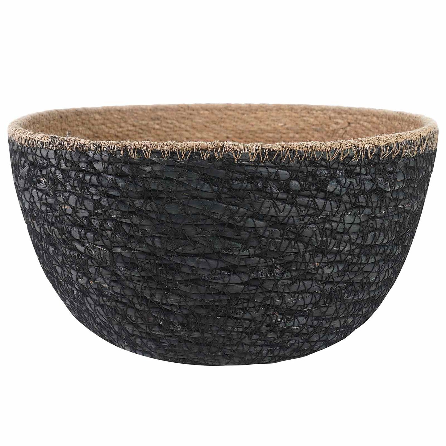 Vaso da fiori con manici 2 pcs Nero Ø 22 x 20 cm | homemem39