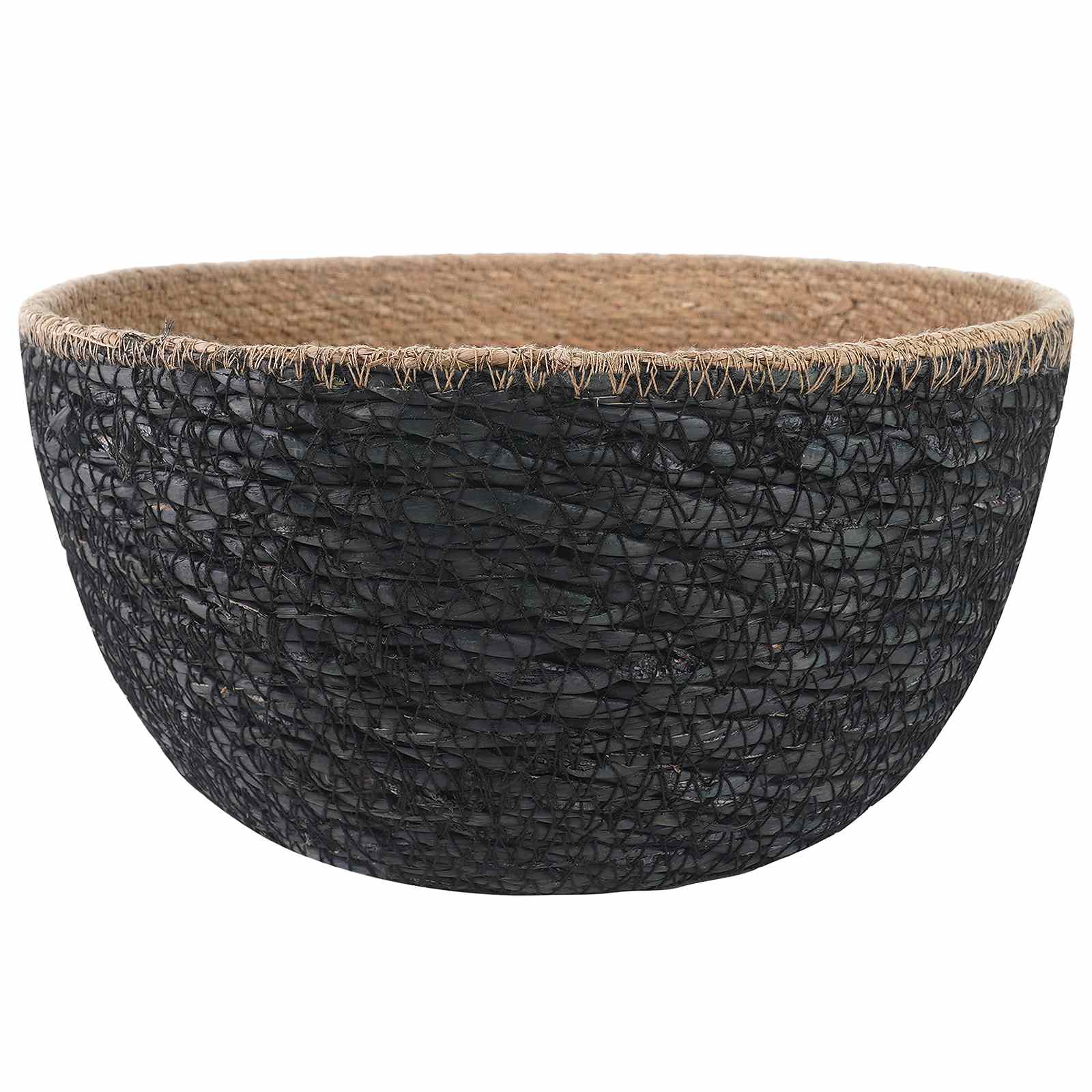 Vaso da fiori con manici 2 pcs Nero Ø 22 x 20 cm | homemem39