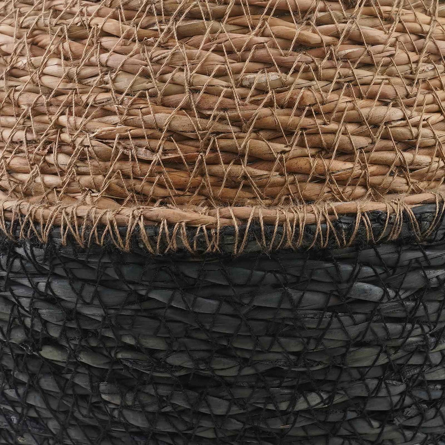 Vaso da fiori con manici 2 pcs Nero Ø 22 x 20 cm | homemem39