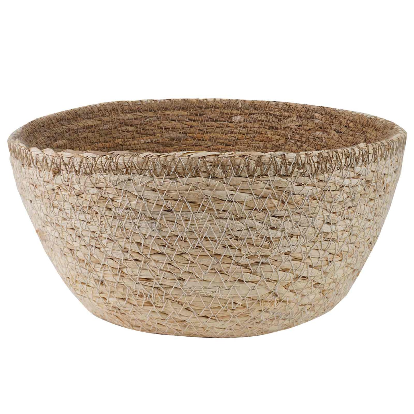 Vaso da fiori con manici Bianco Ø 22 x 20 cm 100% Erba marina | homemem39